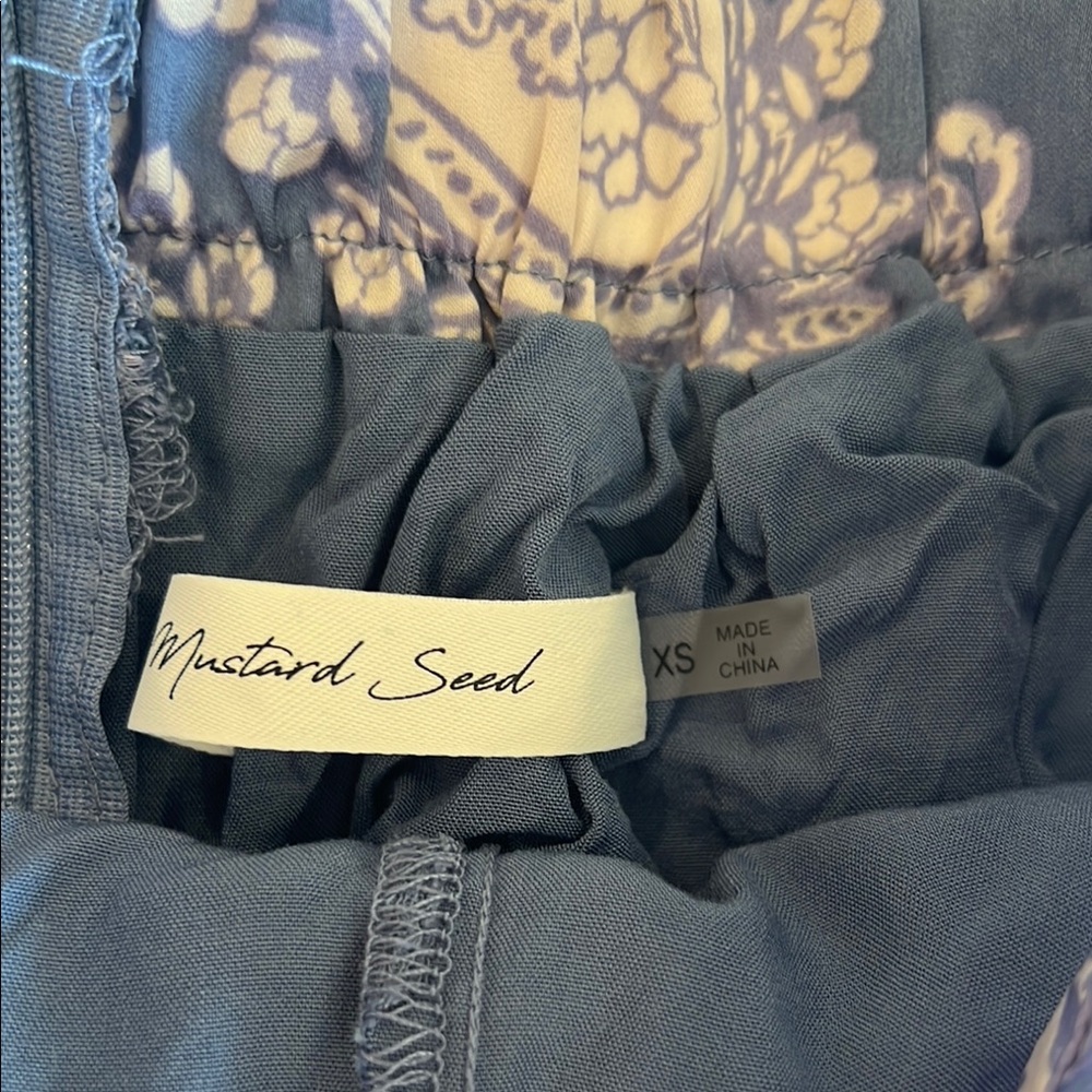 Mustard Seed Floral Blue Dress - Picture 2 of 4